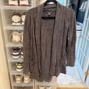 Barefoot Dreams CozyChic Lite Charcoal Cardigan